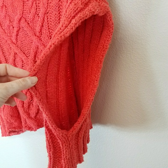 Free People orange knitted crop sweater - Picture 3 of 6